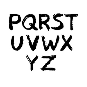 pqr。 墨手刻字