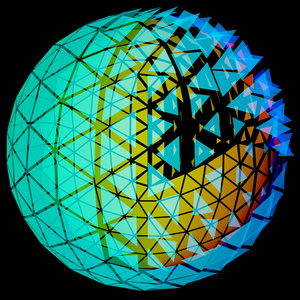 网络网格全球三维图