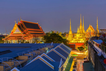 在曼谷，泰国卧佛寺寺