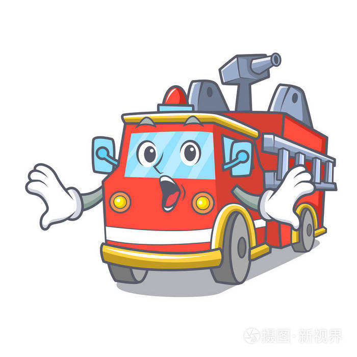 惊奇消防车吉祥物卡通插画 正版商用图片0q5d2h 摄图新视界 惊奇消防车吉祥物卡通插画 正版商用图片0q5d2h 摄图新视界