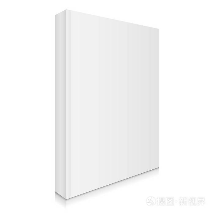 空白,白书封面矢量插图