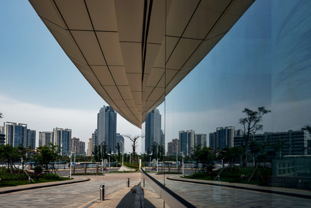 道路和建筑的新的城市