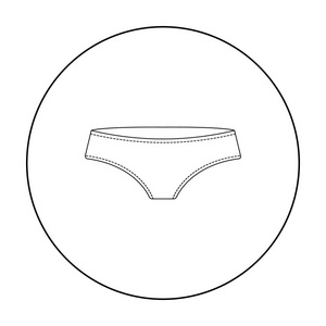 针对 web 和移动矢量插画的内裤图标照片