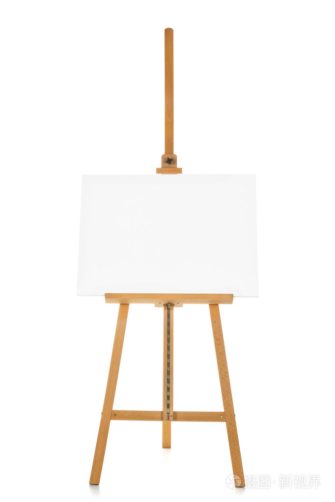 与空白画布模板画架