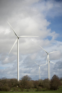 电力生产的风电机组图片