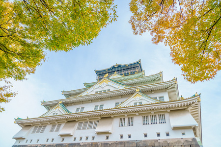 在日本大阪的大阪城堡