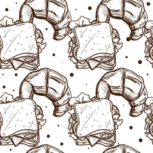 图案快餐三明治绘图图形背景对象