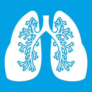 肺部图标白色