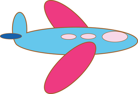 卡通飞机符号图标
