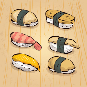 传统的日本寿司集