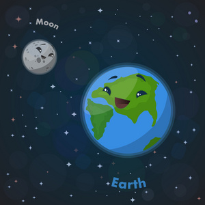 月球和地球图片