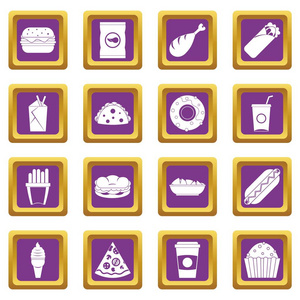 快速食品图标设置紫色