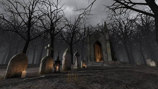 Cemetery3d Cg 渲染公墓