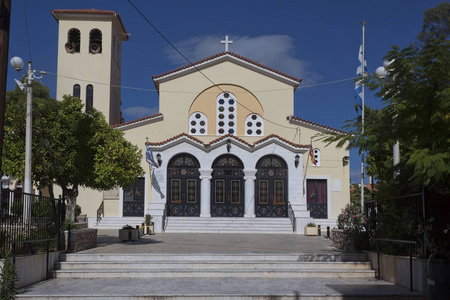 圣约翰教堂。路特奇, 希腊, 2018年6月