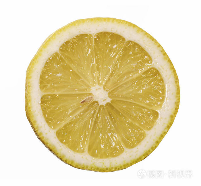 柠檬剖面图图片