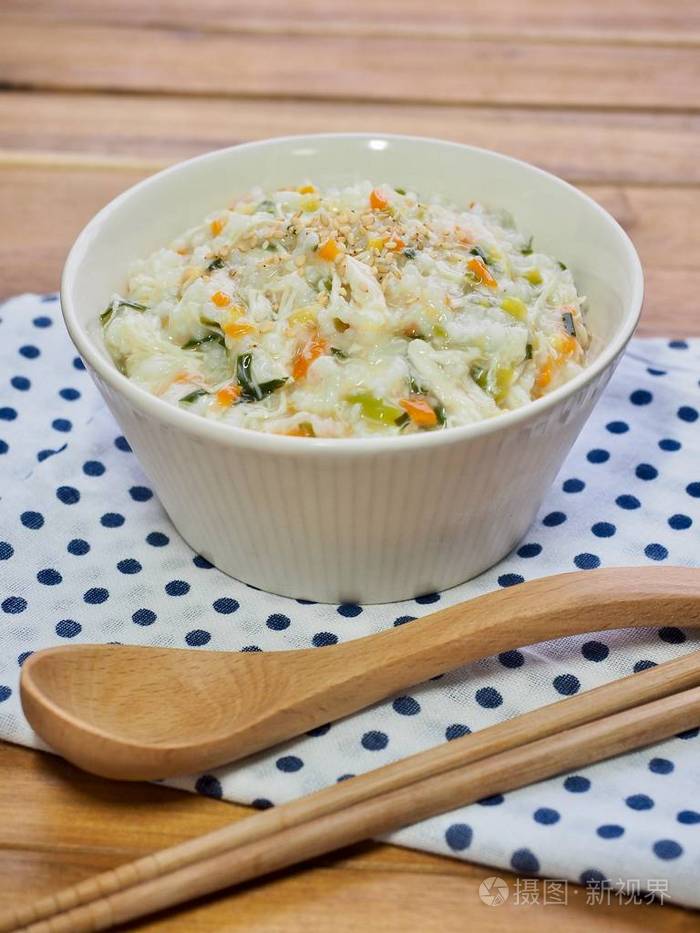 韩国食品 chickenriceporridge, dakjuk