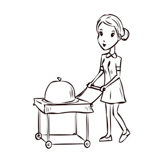 女佣服务图片-女佣服务素材-女佣服务插画-摄图新视界