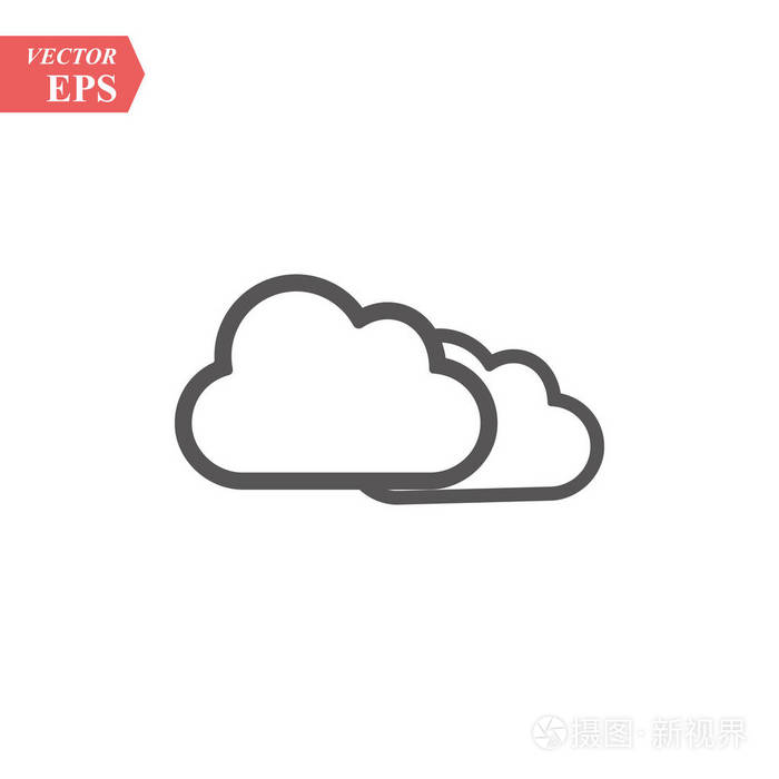 云矢量平象形线图标股票设计插图孤立符号符号 可编辑的移动 Eps 10插画 正版商用图片0q75k5 摄图新视界