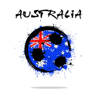澳大利亚作为抽象的足球的旗帜图片