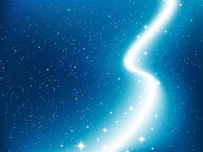 蓝色背景上的闪亮光照片