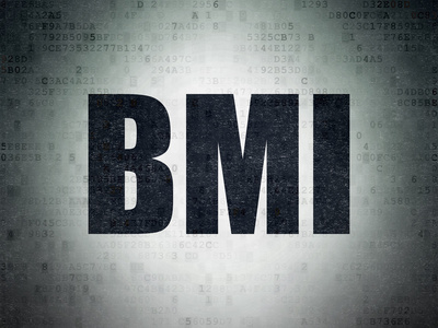 卫生保健的概念 Bmi 数字数据纸张背景上