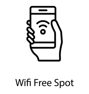 手持式智能手机, 有 wifi 信号描绘 wifi 点