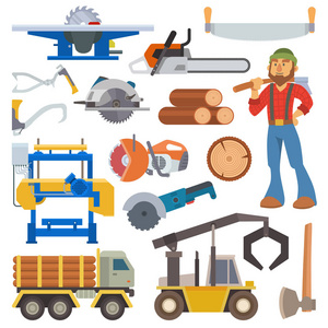 伐木设备木材工业木材木材林人例证航海概念与木制装饰船桨和悬挂注意