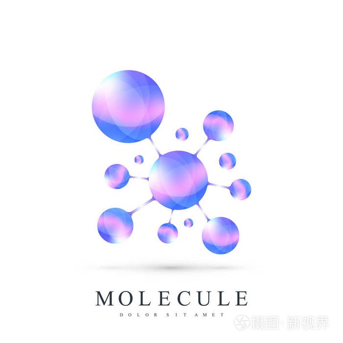 标识图标 dna, 分子, 原子, 基因, 神经, 神经元.