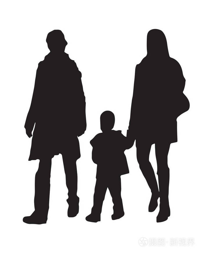 家庭图标矢量-黑色剪影