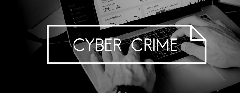 网络犯罪概念的笔记本电脑