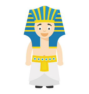 埃及卡通男孩古埃及法老男孩在卡通设计中的角色照片