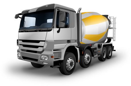 水泥搅拌车的图图片