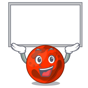 星字符登上火星行星字符卡通矢量插图照片