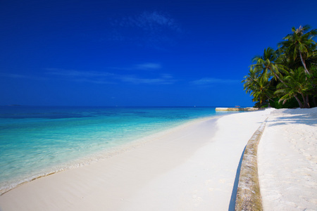 热带小岛的沙滩