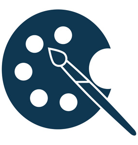 调色板隔离矢量图标可编辑照片