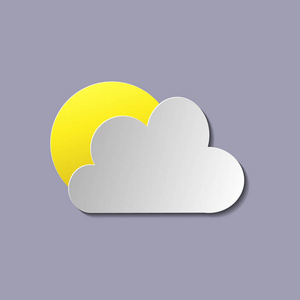 平太阳和云天气 web 图标