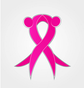 乳癌意识, 粉红丝带抽象图标