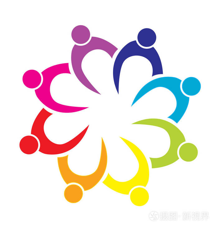 团队合作的人一起来改变图标