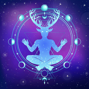 紫蓝色星空头像图片