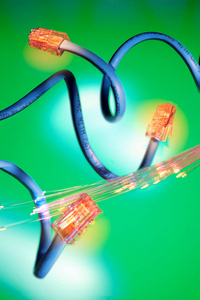 网络电缆和光纤光缆图片