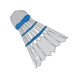 羽毛球毽子草绘照片