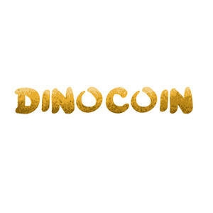 Dinicoin, 手写文字被隔离在白色背景上