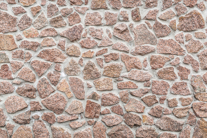 石头墙篱笆砖的特写图片