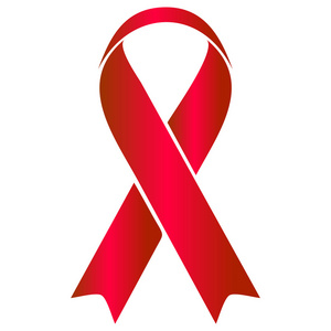 艾滋病认识红丝带。世界日的概念。矢量