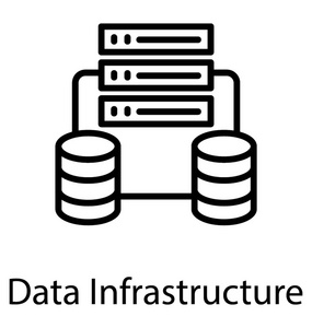 数据库大型机连接到多个主机, 数据基础结构图标
