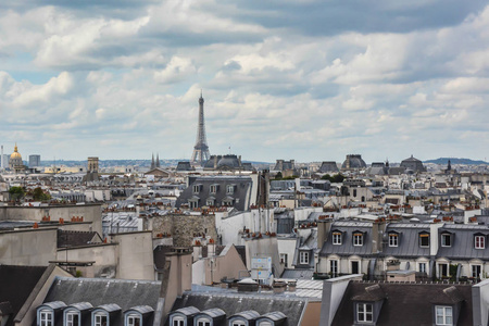巴黎埃菲尔铁塔。法国首都中心城市景观
