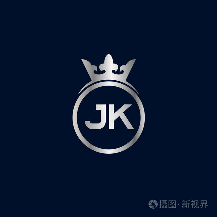首字母jk徽标模板设计