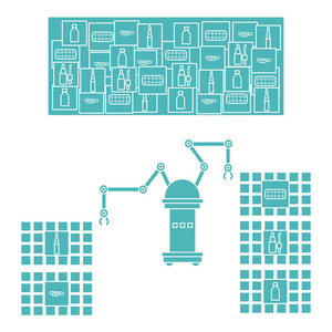 智能自动分拣药物。用机器人机制替换人。人工智能的发展