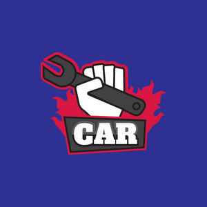 服务标识模板。汽车服务 logo 标志
