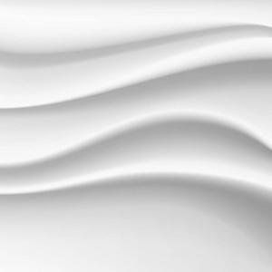 波浪真丝抽象背景矢量。白色缎面丝质布料织物纺织悬垂皱波浪褶皱